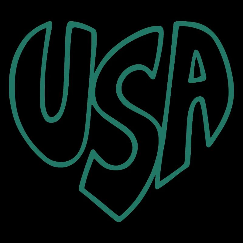 Logo d’écriture en forme de cœur américaine Style rétro