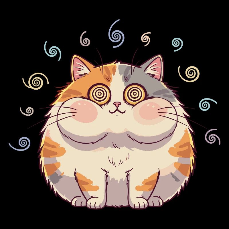 Sourire en spirale de chat