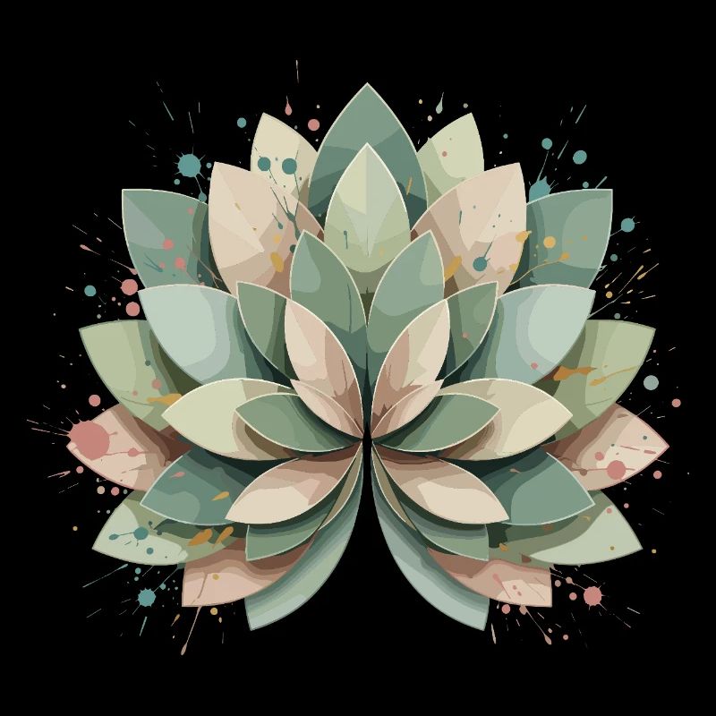 Rosette succulente pastel