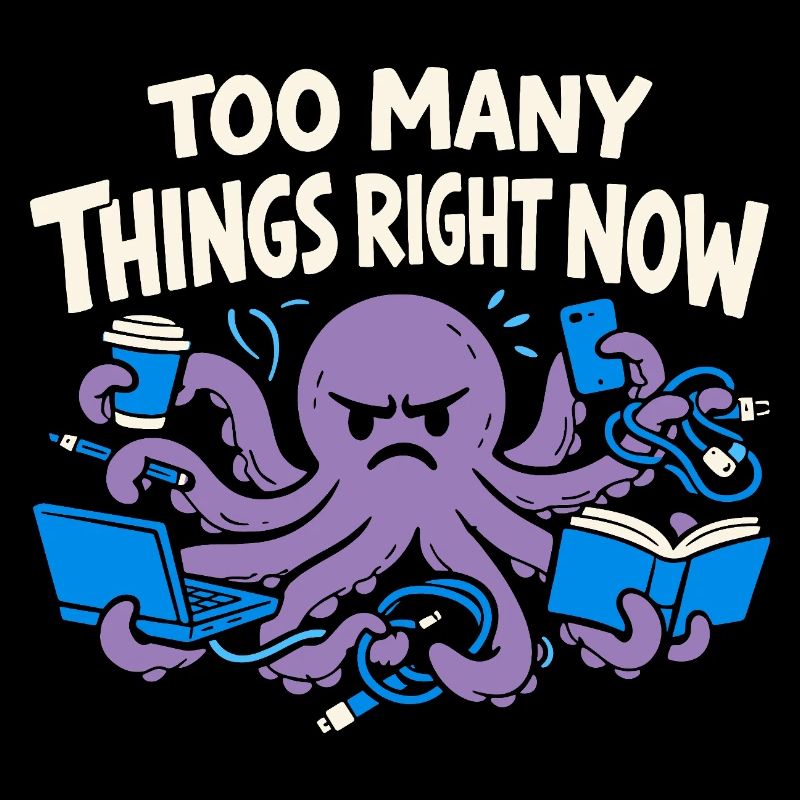 Funny Octopus Overstimulated