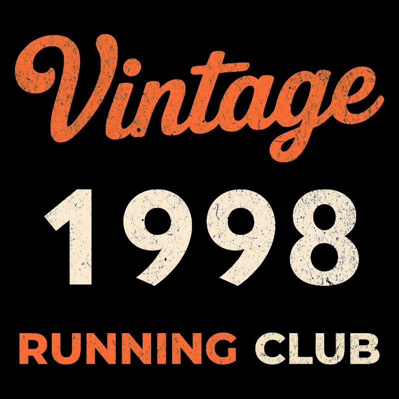 Vintage 1998 Running Club Geburtstag Geschenkidee