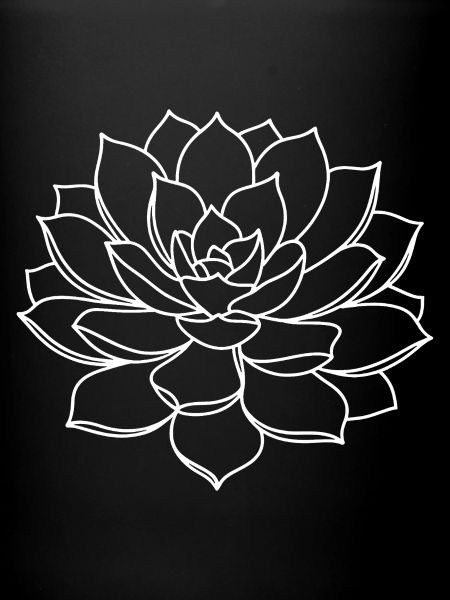 Art au trait monochrome succulent