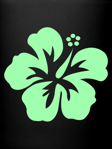 Mint Hibiskus Silhouette