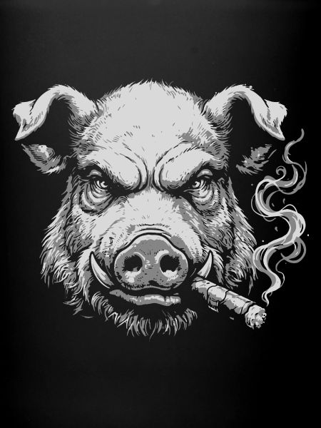 Schwein rauchende Zigarre