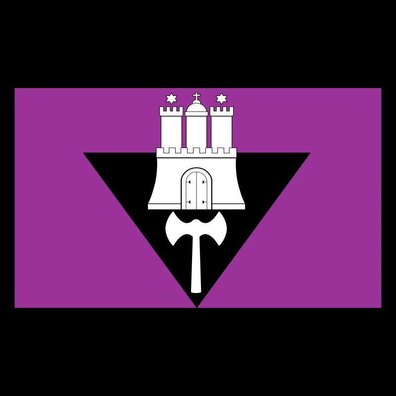 Labrys Lesbian Hamburg Flag