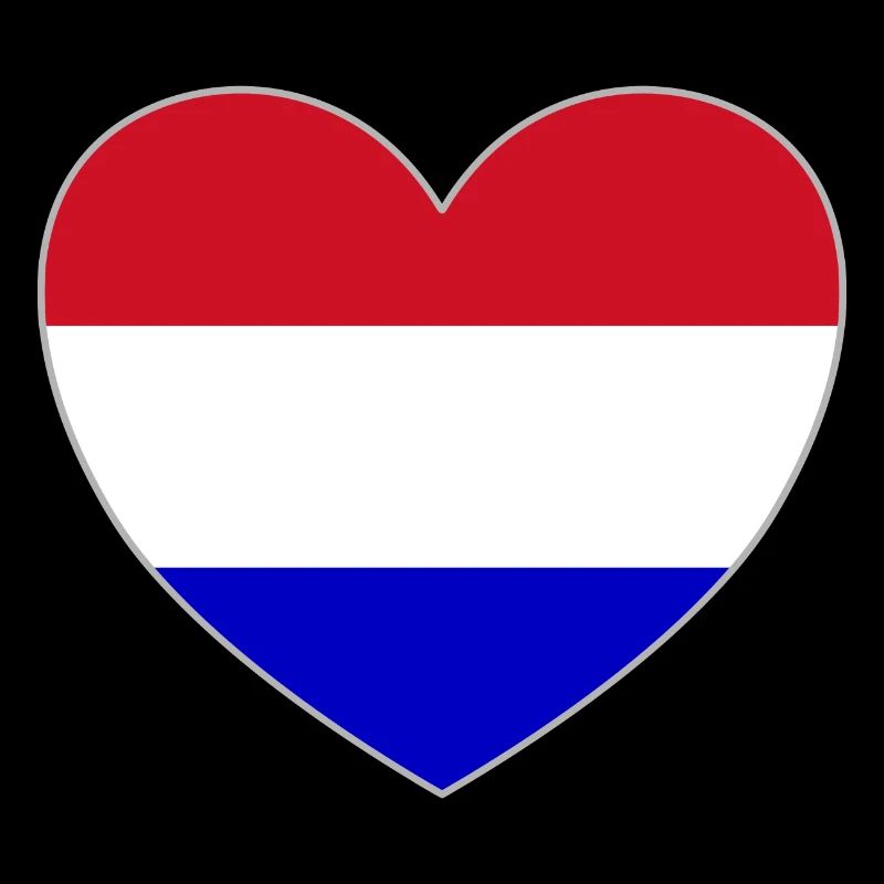 Cœur du drapeau de la Hollande