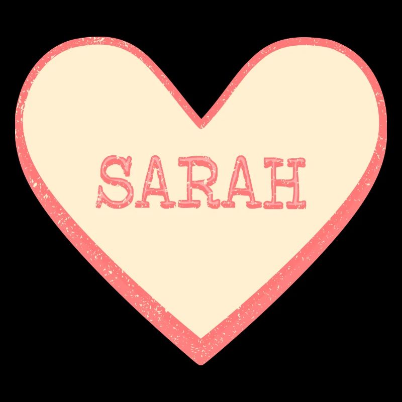 Sarah Name Vorname rosa Zucker Herz