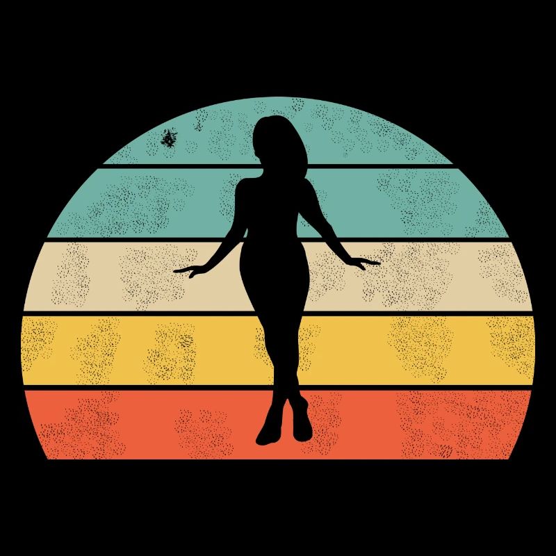 Pose de danse colorée