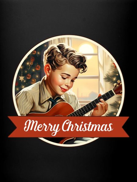 Junge spielt ein Weihnachtslied