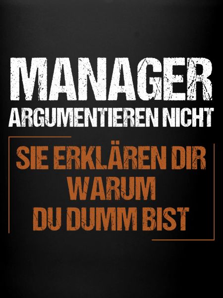 Managers don't argue