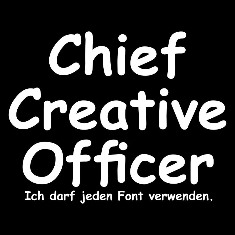 Chief Creative Officer - Sickerwitz über Schriften