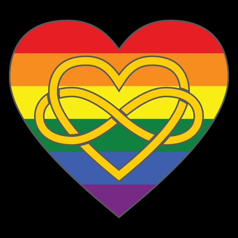 Polyamory Infinity Heart Rainbow Pride