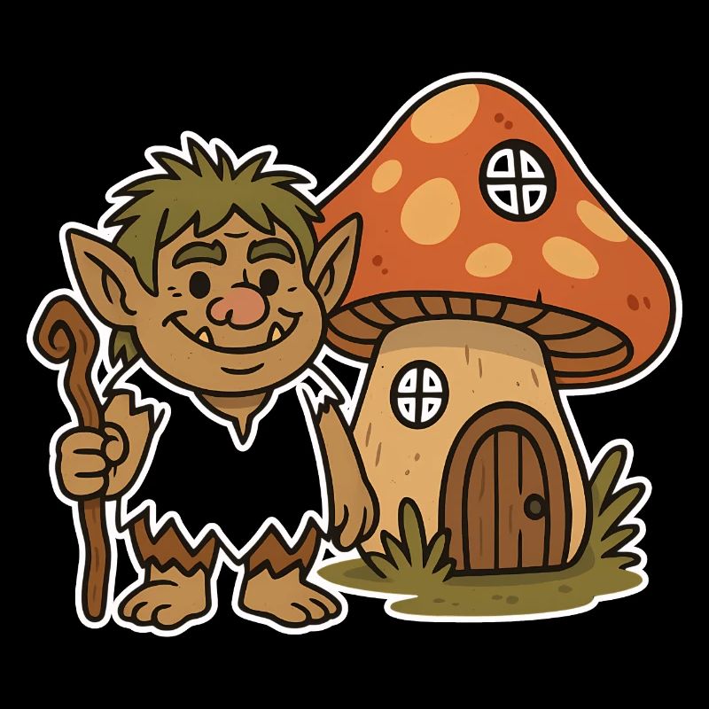 Waldtroll am Pilzhäuschen