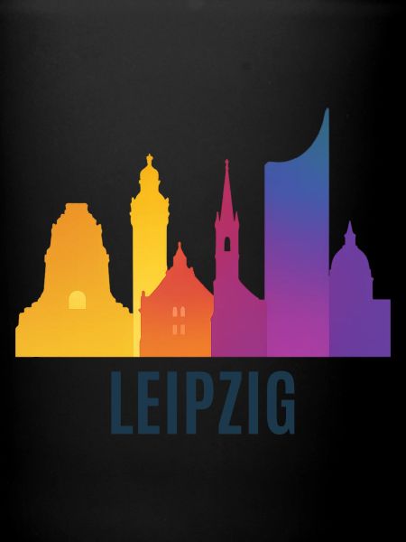 Leipzig Skyline Farbverlauf