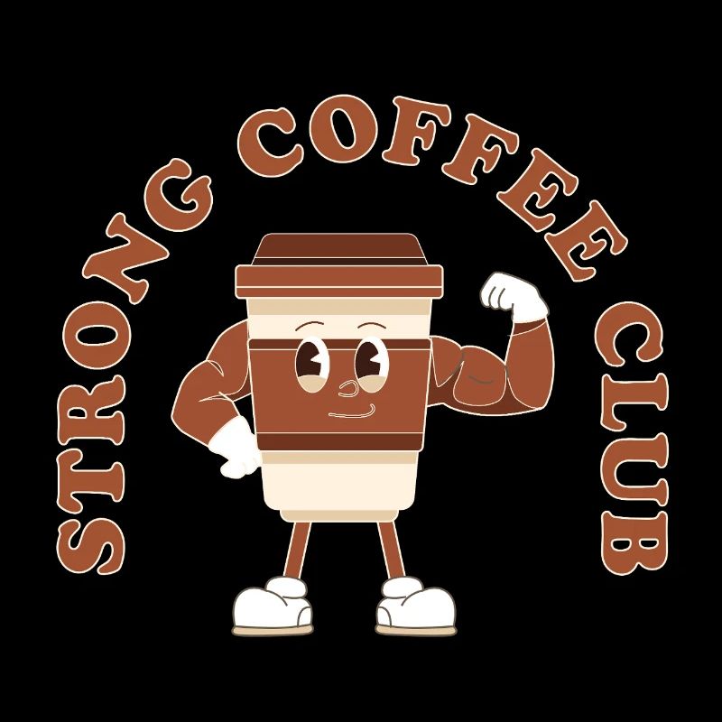 Fort Coffee Club - Conception de caramel de bande dessinée rétro