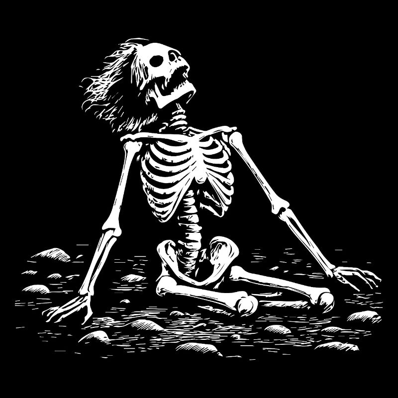 Skeleton Art Dark Gothic Design Mystical