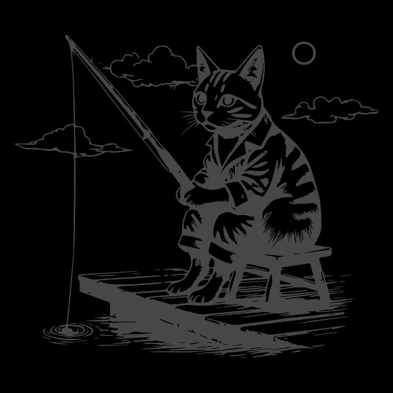 Chat pêcheur nocturne