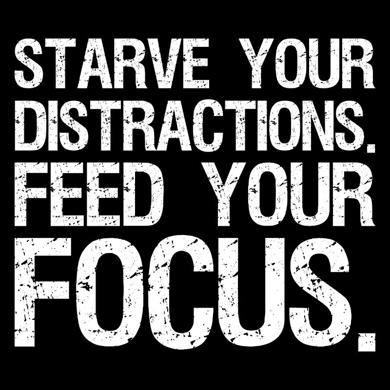 starve your distractions feed your focus