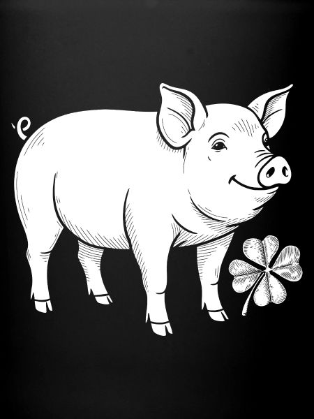 Trèfle de cochon chanceux