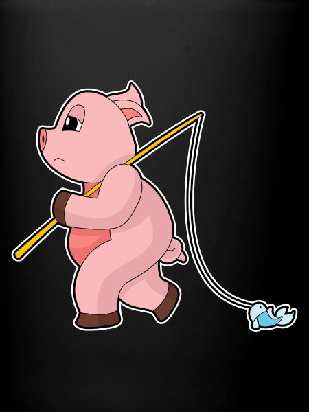 Pêche au poisson pêcheur cochon