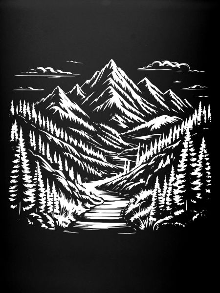 Mountain sketch landscape