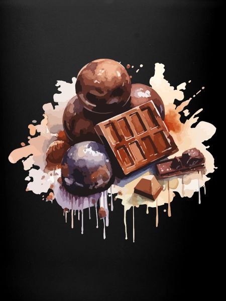 Art aquarelle au chocolat