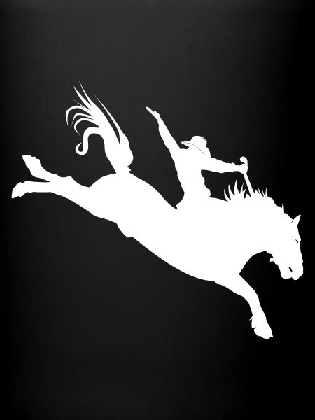 Silhouette de rodéo – Équitation western