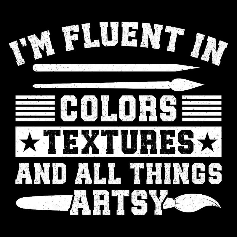 Funny Artist Painter Fluent In Colors Textures