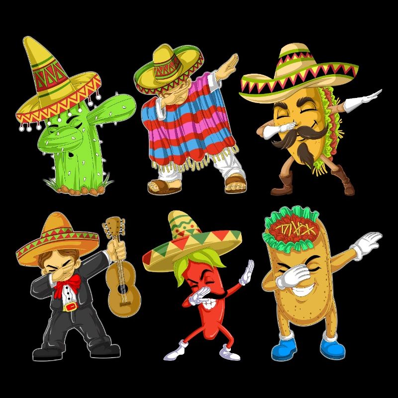 Cinco de Mayo Dab Characters Shirt