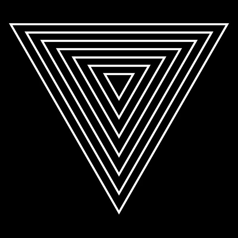 Art au trait triangulaire concentrique