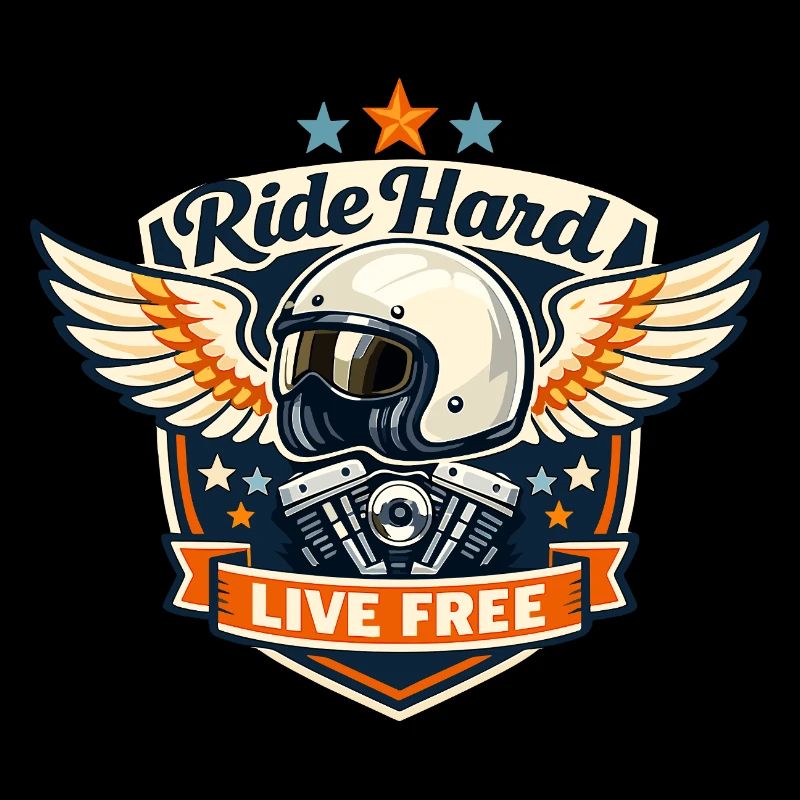 Winged Helm Moto Ride Hard