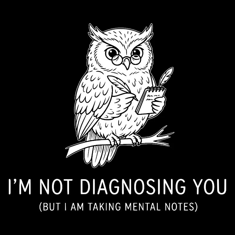 Psychology Humor: Owl Takes Mental Notes