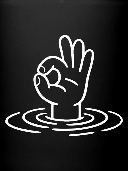 Hand OK Sign Waves