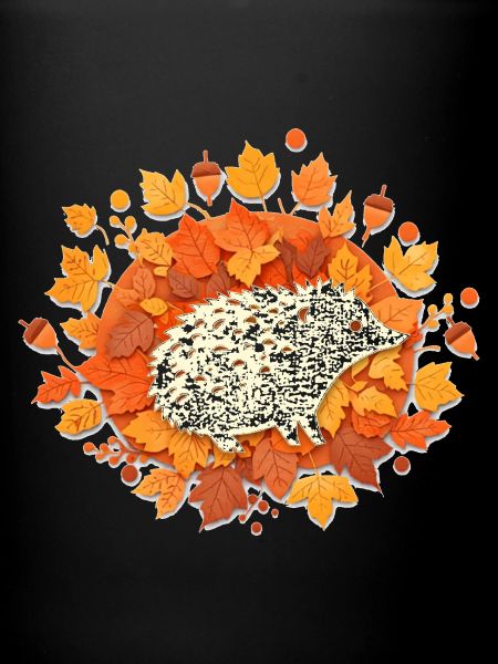 Autumn leaf hedgehog