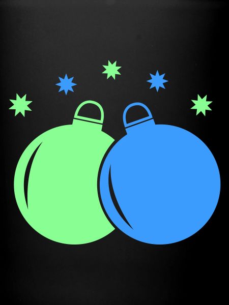 Neon-Weihnachtskugeln Duo