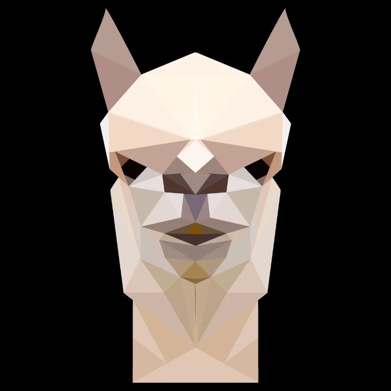 Lama Alpaca Face- polygonal 3d Gift
