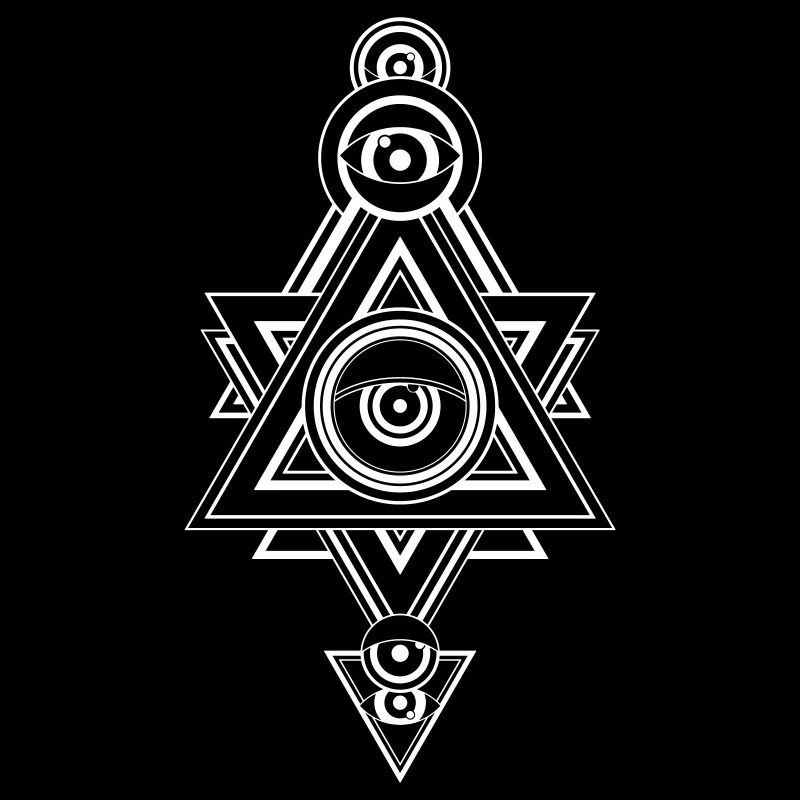 Œil pyramidal - géométrie abstraite