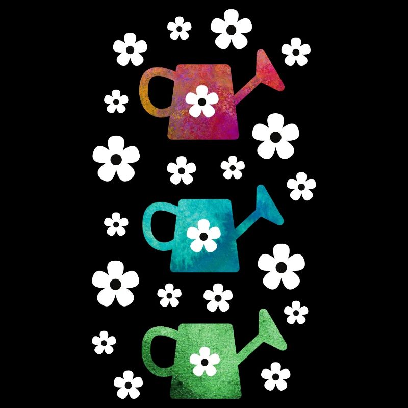 Watering can with flowers