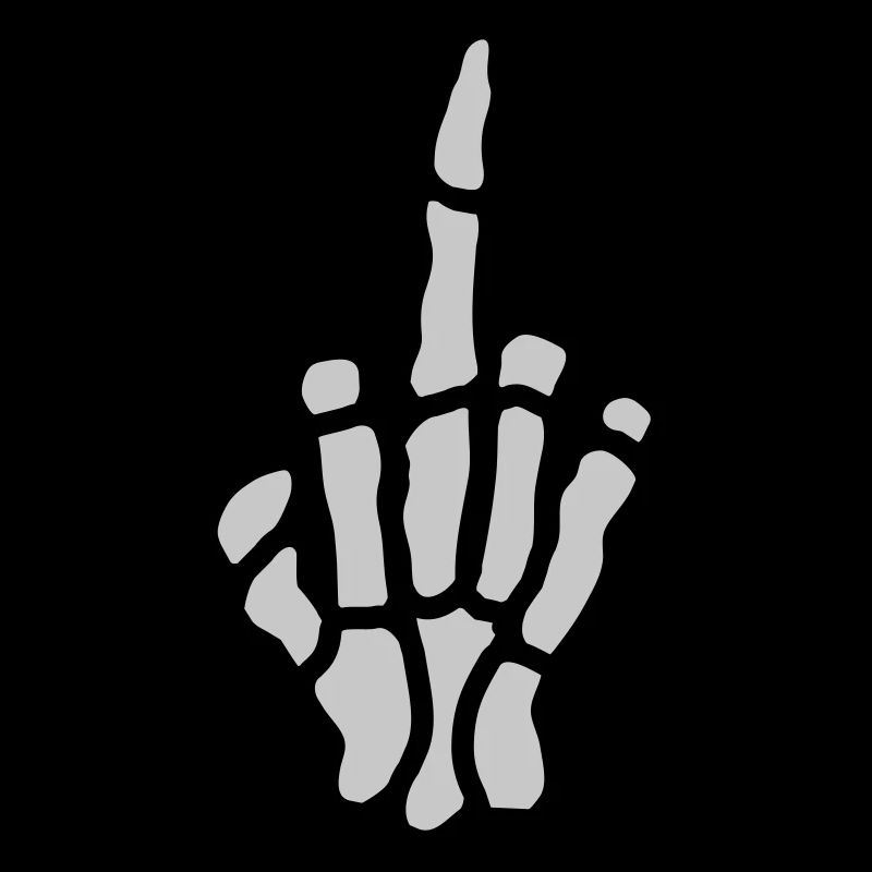 Mittelfinger Knochen Hand zeigen