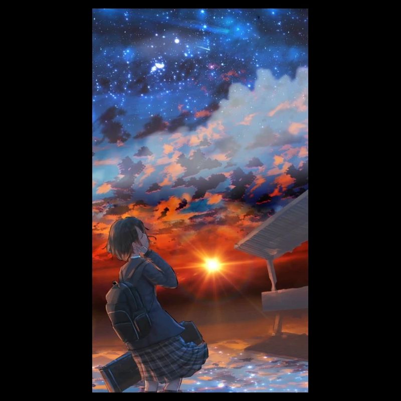 Premium Pullover mit Sternenhimmel