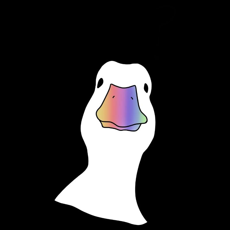 Version arc-en-ciel de canard