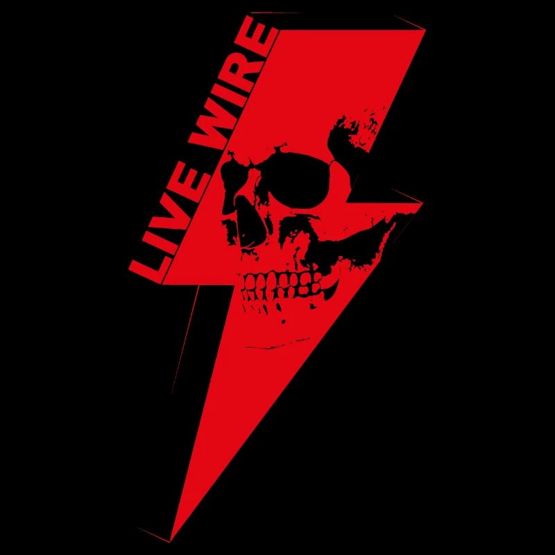 Live Wire Skull Red