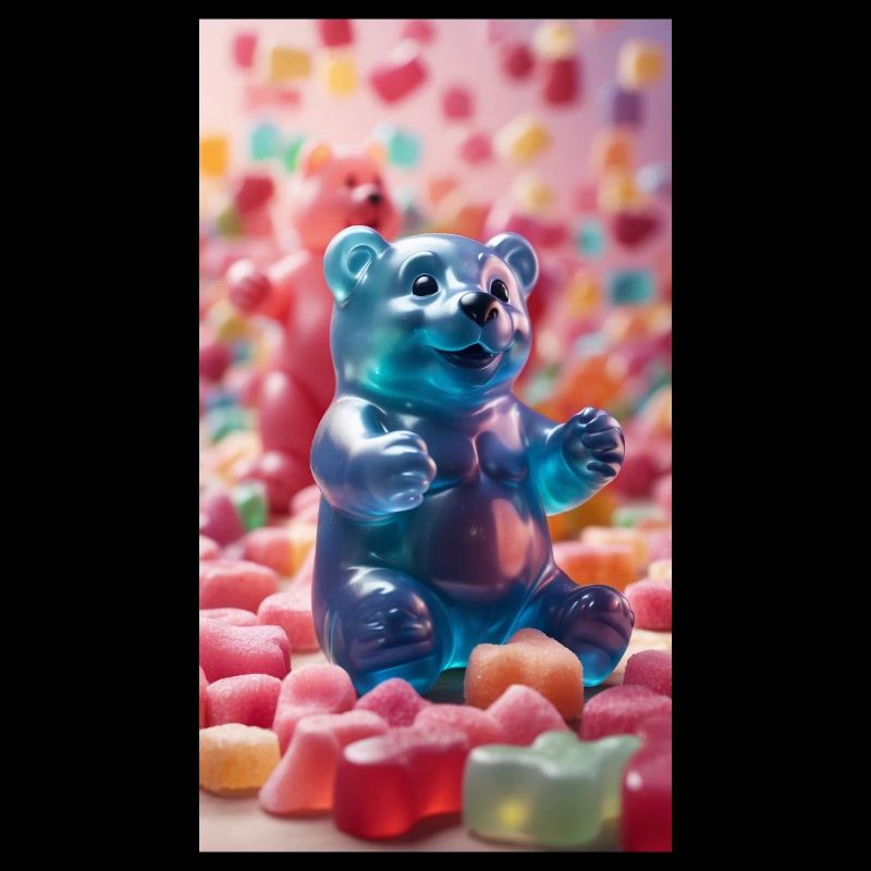 Giant pastel gummy bears