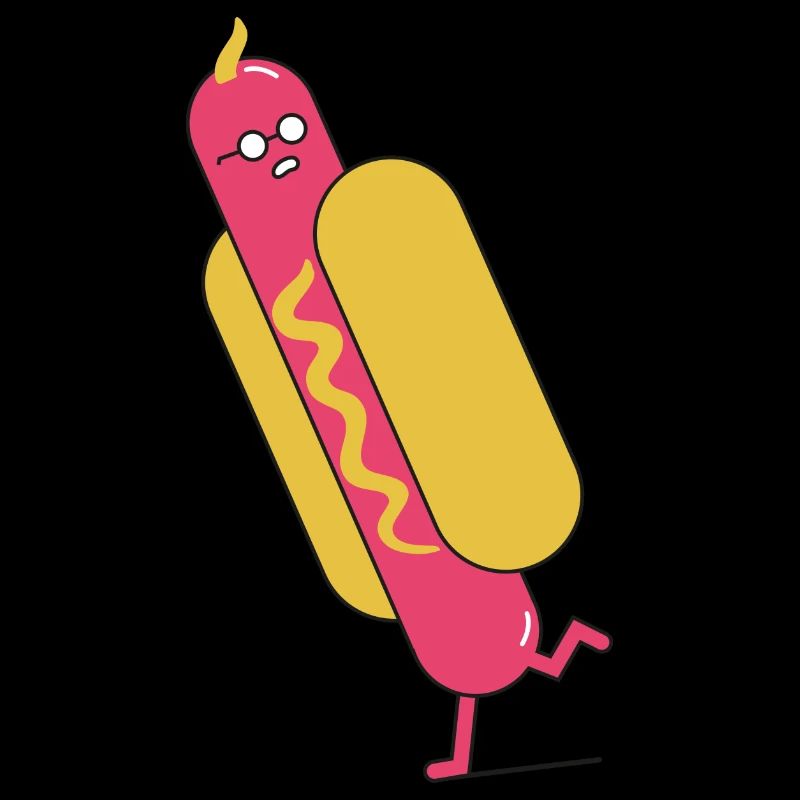 funny running Hot Dog Gift