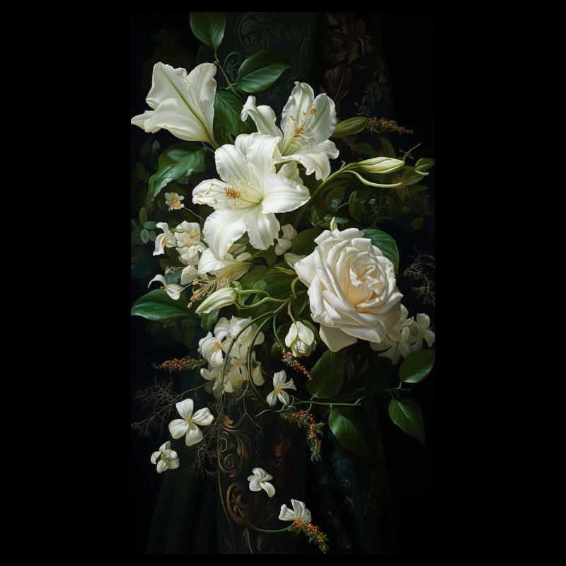 White Lilies Renaissance Design