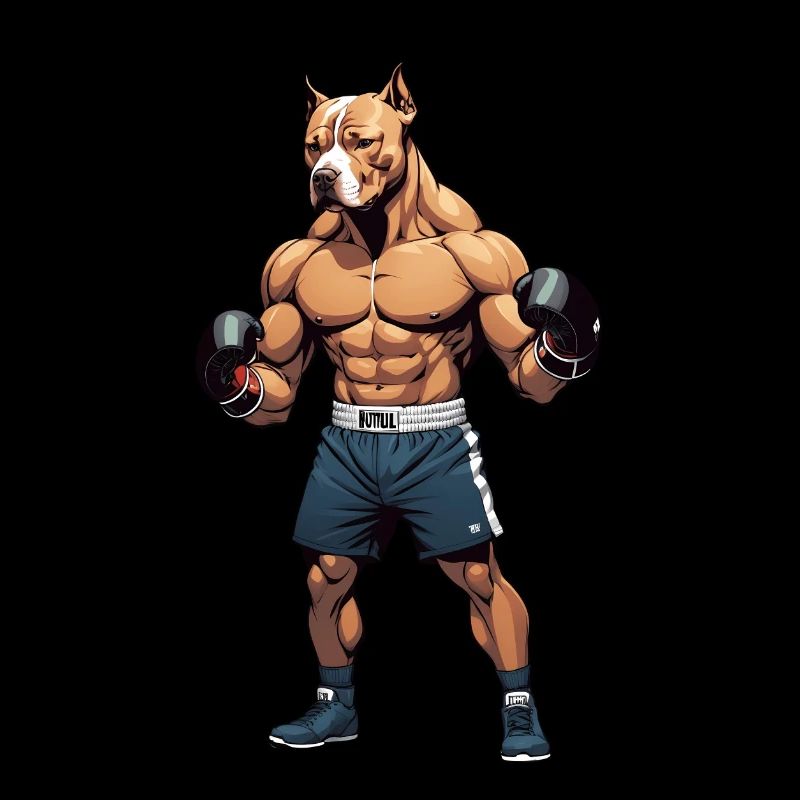 Pitbull im Boxtraining