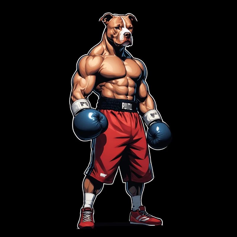 Pitbull im Boxtraining