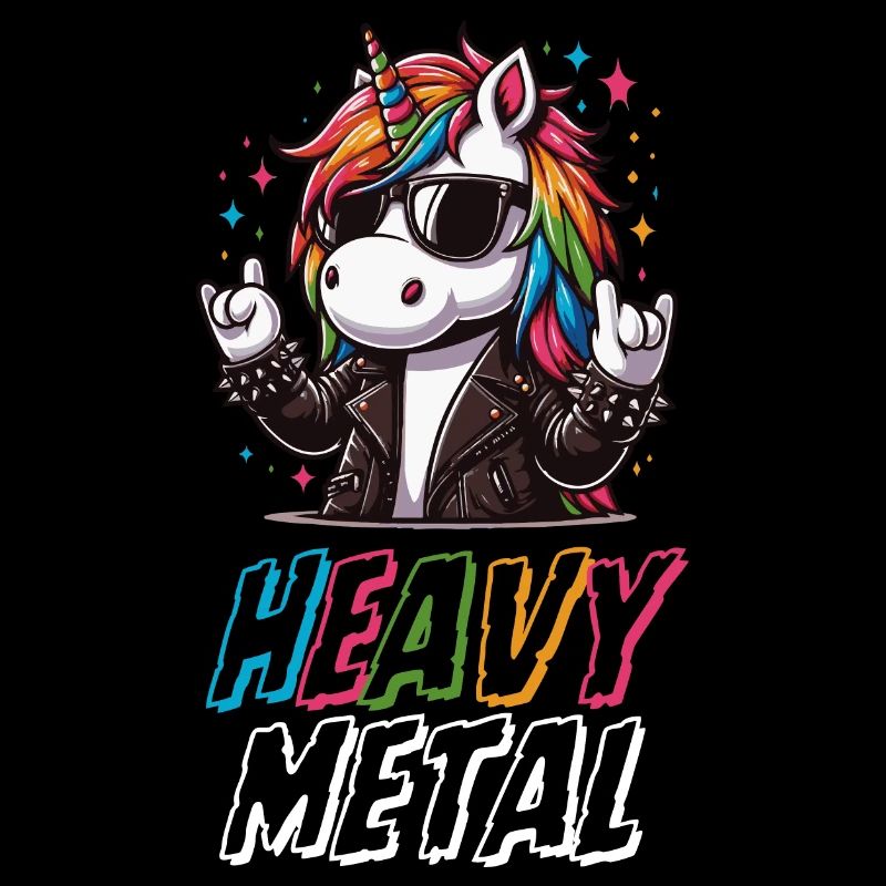 Heavy Metal Einhorn Süßes Einhorn Einschulung