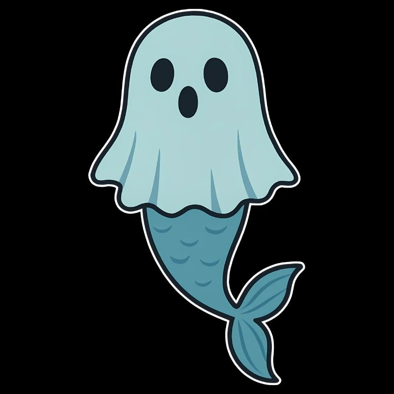 Ghost Mermaid Illustration