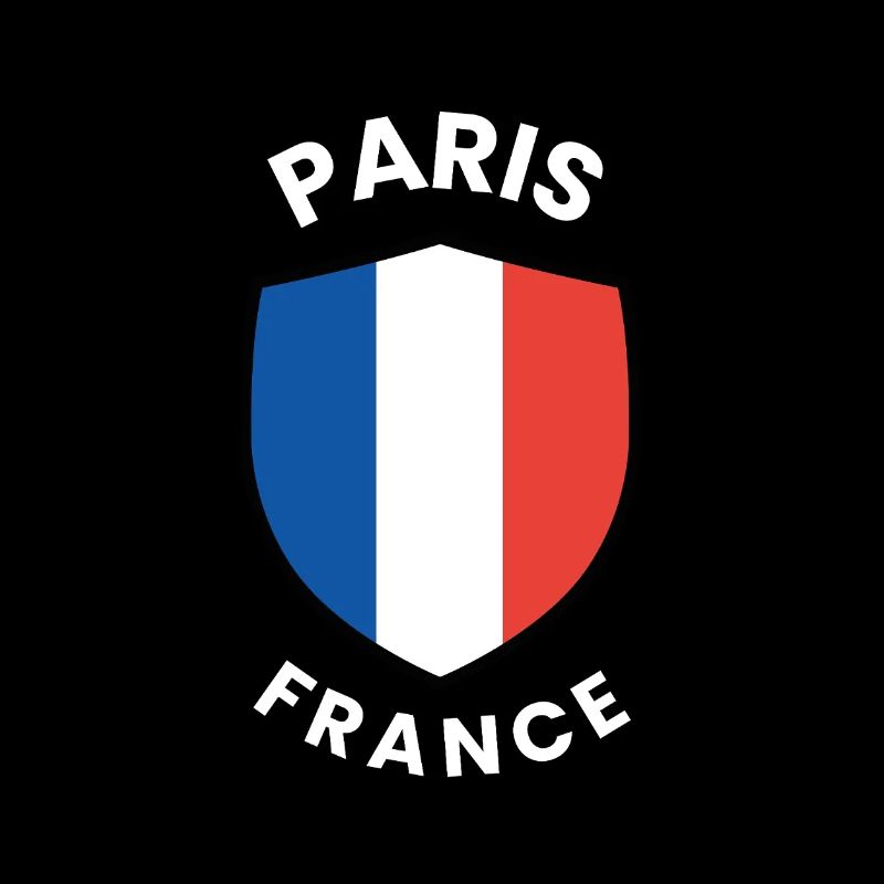 Paris Flag Shield Emblem